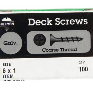 Hillman No. 6 X 1 in. L Phillips Bugle Head Deck Screws 100 pk