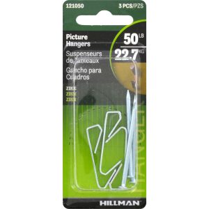 Hillman AnchorWire Silver Conventional Picture Hanger 50 lb 3 pk