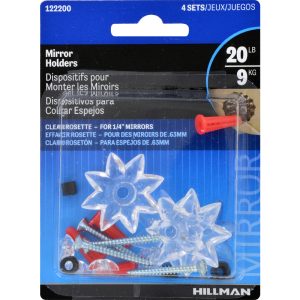 Hillman AnchorWire Mirror Heavy Duty Mirror Holder 1 lb 4 pk