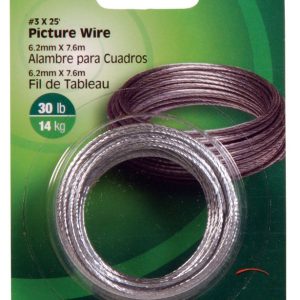 Hillman AnchorWire Steel-Plated Silver Braided Picture Wire 30 lb 10 pk