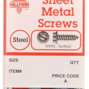 Hillman No. 10 X 1-1/2 in. L Slotted Hex Head Sheet Metal Screws 6 pk