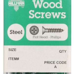 Hillman No. 6 X 1/2 in. L Phillips Zinc-Plated Wood Screws 30 pk