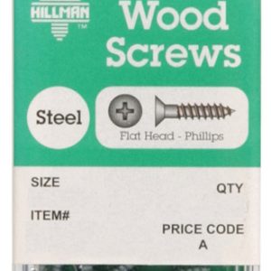 Hillman No. 12 X 1 in. L Phillips Zinc-Plated Wood Screws 10 pk