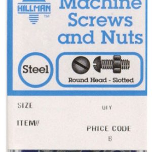 Hillman No. 6-32 X 1/2 in. L Slotted Round Head Zinc-Plated Steel Machine Screws 10 pk