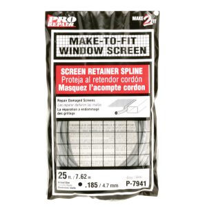 Prime-Line 0.19 in. D X 300 in. L Screen Spline