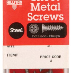 Hillman No. 6 X 1-1/2 in. L Phillips Flat Head Sheet Metal Screws 15 pk