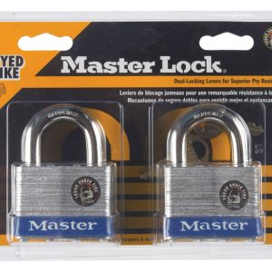 Master Lock 1-1/2 in. H X 7/8 in. W X 2 in. L Steel 4-Pin Cylinder Padlock Keyed Alike