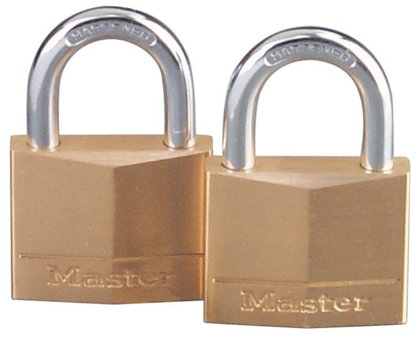 Master Lock 1-1/4 in. H X 5/16 in. W X 1-9/16 in. L Brass 4-Pin Tumbler Padlock Keyed Alike