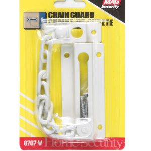 Prime-Line 3.31 in. L White Steel Chain Door Guard