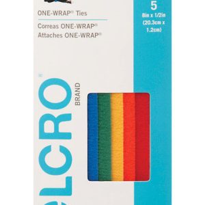 Velcro One-Wrap Ties 8 in. L 5 pk