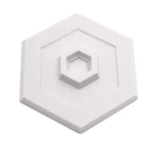 Prime-Line 5 in. W X 5 in. L Vinyl White Wall Protector Mounts to wall