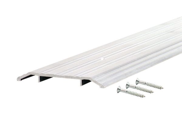 M-D 0.5 in. H X 6 in. W X 36 in. L Mill Aluminum Fluted Top Threshold Silver