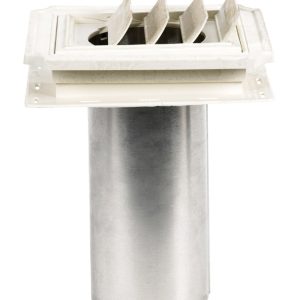 Builders Edge 4 in. W White Copolymer Exhaust Vent