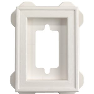 Builders Edge 8 in. H X 6-5/16 in. L Prefinished White Copolymer Mounting Block
