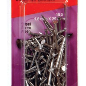 Hillman 1 in. Wire Bright Steel Nail Flat Head
