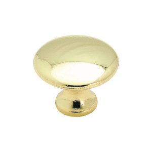 Amerock Allison Round Cabinet Knob 1-3/16 in. D 15/16 in. Polished Brass 1 pk
