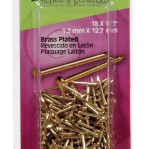 Hillman 18 Ga. X 1/2 in. L Brass-Plated Steel Escutcheon Pins 1 pk 1.5 oz