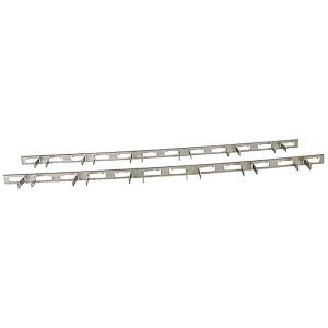 Crawford Zinc-Plated Silver Steel Hook Rack 1 pk
