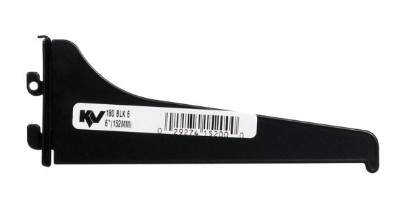Knape & Vogt Black Steel Regular Duty Bracket 16 Ga. 6 in. L 160 lb