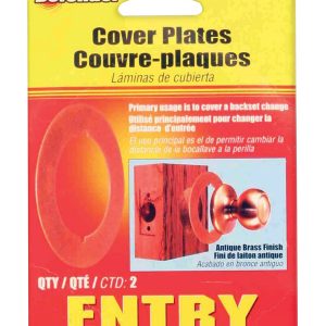 Prime-Line Antique Brass Steel Adapter Plate 2 pk