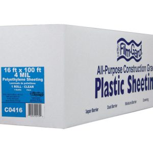 Film-Gard Plastic Sheeting 4 mil X 16 ft. W X 100 ft. L Polyethylene Clear