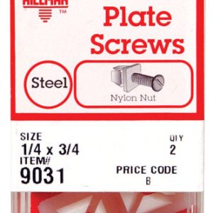 Hillman No. 14 X 3/4 in. L Slotted Square Head License Plate Screws 2 pk