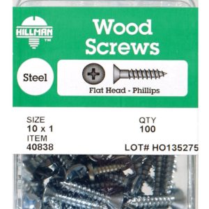 Hillman No. 8 X 2 in. L Phillips Zinc-Plated Wood Screws 50 pk