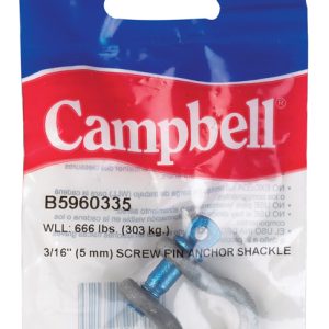 Campbell Galvanized Forged Carbon Steel Anchor Shackle 666 lb