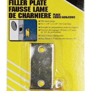 Prime-Line Brass Plated Gold Steel Door Filler Plate 1 pk