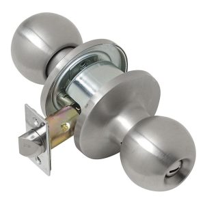 Tell Empire Satin Stainless Steel Privacy Lockset 1-3/4 in.