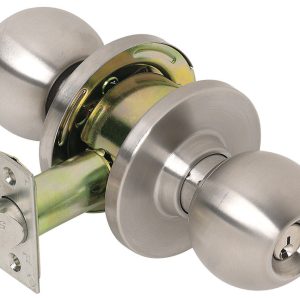 Tell Cortland Satin Chrome Storeroom Lockset 1-3/4 in.