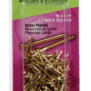 Hillman 18 Ga. X 5/8 in. L Brass-Plated Steel Escutcheon Pins 1 pk 1.5 oz