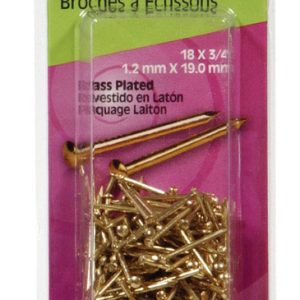 Hillman 18 Ga. X 3/4 in. L Brass-Plated Steel Escutcheon Pins 1 pk 1.5 oz