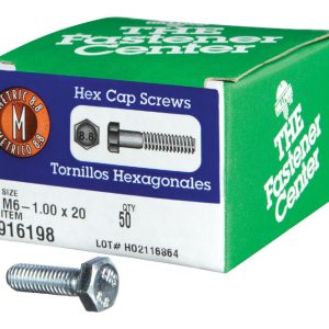 Hillman M6-1.00 mm D X 20 mm L Heat Treated Steel Hex Head Cap Screw 50 pk