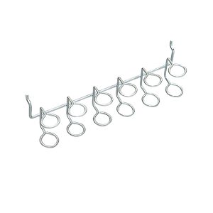 Crawford Zinc Plated Silver Steel 11.8 in. Multi-Tool Peg Hook Rack 1 pk