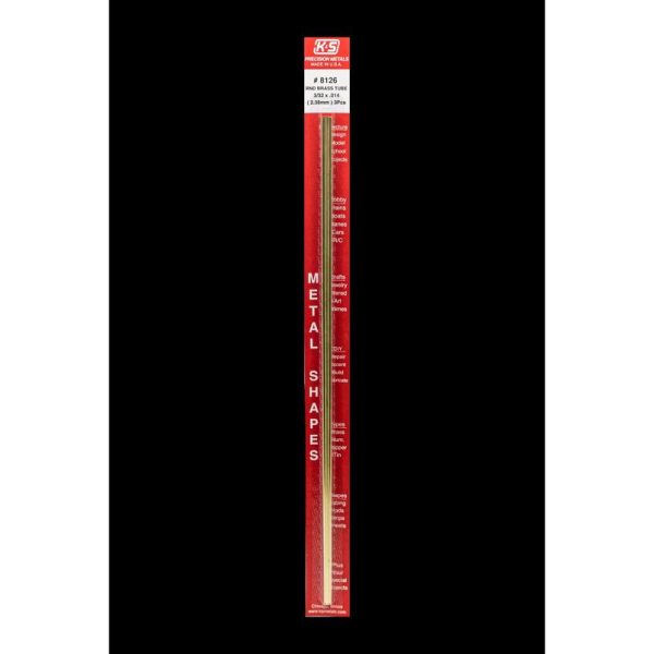 K&S 3/32 in. D X 1 in. L Round Brass Tube 3 pk