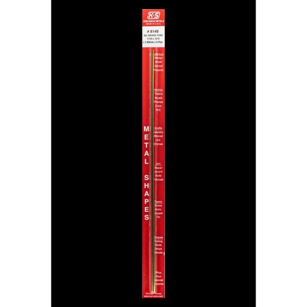 K&S 12 in. L Square Brass Tube 2 pk
