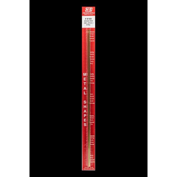 K&S 1/32 in. D X 12 in. L Brass Rod 5 pk