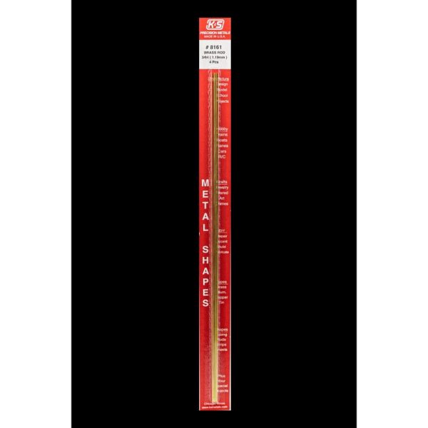 K&S 3/64 in. D X 12 in. L Brass Rod 4 pk