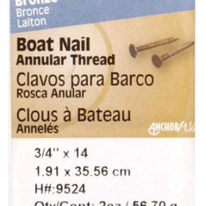 Hillman Boat Bronze Steel Nail Flat Head 2 oz