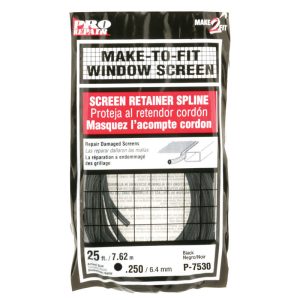 Prime-Line 0.25 in. D X 300 in. L Screen Spline