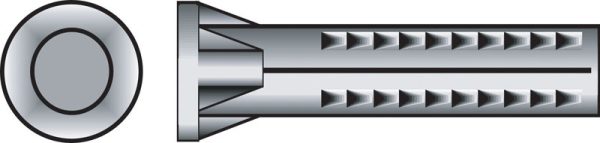 Hillman .19 in. D X 1 in. L Lead Round Head Ribbed Anchor 100 pk