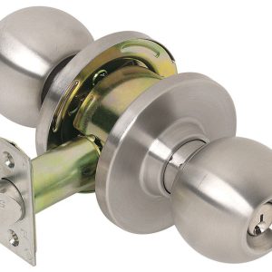 Tell Cortland Satin Chrome Entry Lockset 1-3/4 in.