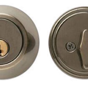 Home Plus Antique Brass Brass Single Cylinder Deadbolt
