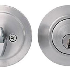 Home Plus Satin Chrome Brass Single Cylinder Deadbolt