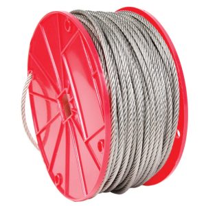 Campbell Electro-Polish Stainless Steel 3/32 in. D X 250 ft. L Cable
