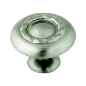 Amerock Inspirations Round Cabinet Knob 1-1/4 in. D 1-1/16 in. Satin Nickel 1 pk