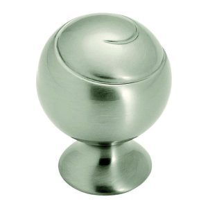 Amerock SwirlZ Round Cabinet Knob 1-1/8 in. D 1-1/2 in. Satin Nickel 1 pk