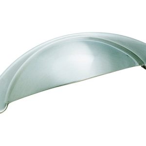 Amerock Essential'Z Pull Cup Cabinet Pull Cup 2-1/2 in. Satin Nickel 1 pk