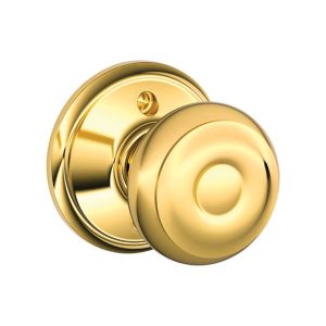 Schlage Georgian Bright Brass Dummy Knob Right or Left Handed